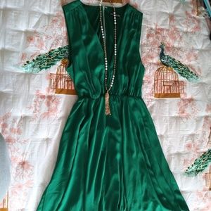Gorgeous Express kelly green a-line dress